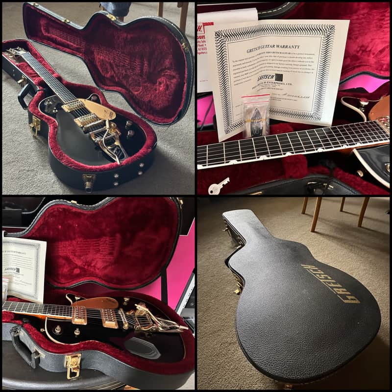 Gretsch G6128TEE-B - Upgrades, Callaham, Faber, & More, Elliot Easton Signature Model, Bigsby B7, Black image 1