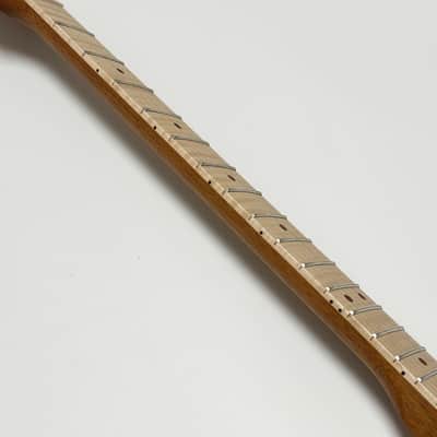 Amuic Strats Guitar Neck 22 Frets, 25.5'' Mahogany Wood Modern C Shape Electric Guitar Neck with Medium Jumbo Fret & Bone Nut for ST Style Guitar Parts Replacement image 10