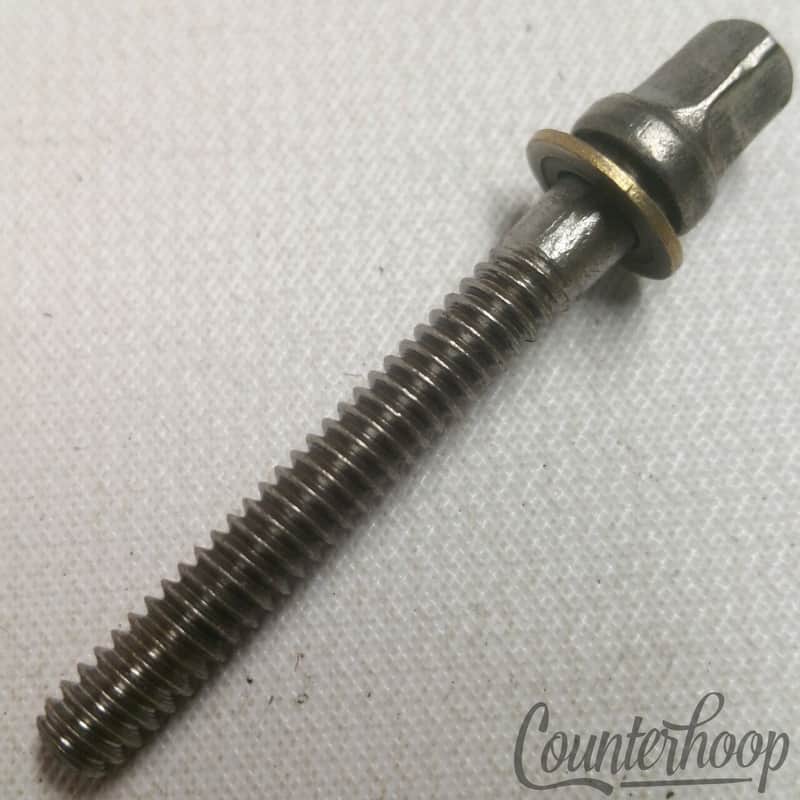 Leedy 1 1/2"10-24 Thin 5/32" Standard-Head T-Rod Tom/Snare Drum Tensioner Nickel image 1