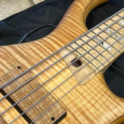 Warrior Custom 5 String Bass Natural image 6