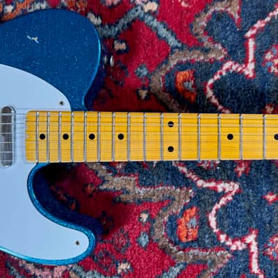 Fender Custom Shop Double Esquire Relic LTD 2015 Aged Sparkle Blue image 8