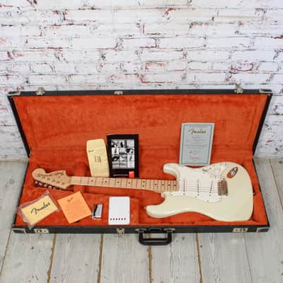 Fender - 2000 Custom Shop '69 Reissue Stratocaster NOS Electric Guitar Aged Olympic White - NOS image 16