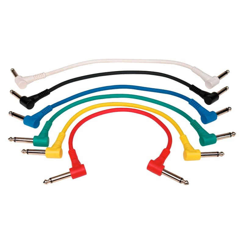 RockCable Patch Cable Angled Jack – Multi Color, 6 Units, 30 cm image 1