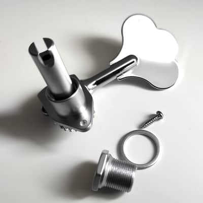 1 Hipshot RIGHT side Chrome Licensed Ultralight Bass Tuner 14mm 3/8 Clover image 3