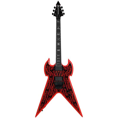 Wylde Audio Warhammer FR Electric Guitar, Norse Dragon PS Red image 3
