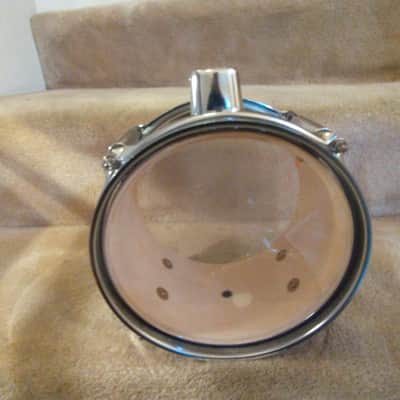Unknown Two matching 10 and 12-in diameter shallow mounted toms gloss black excellent condition! image 11