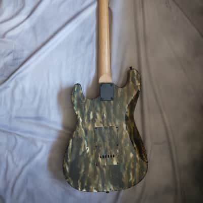 Stratocaster Style Electric Guitar, Custom Camouflage Paintjob 2010s Camouflage image 9