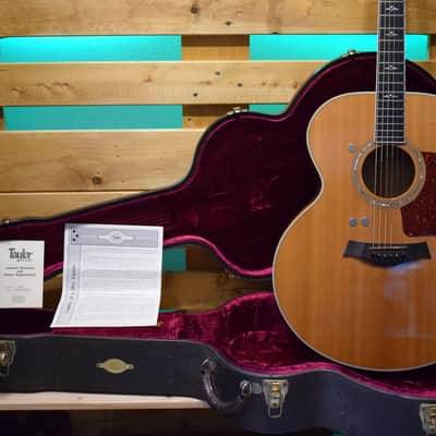 Taylor 615 Jumbo Acoustic Guitar 90s - Natural USA Taylor Deluxe Case image 15