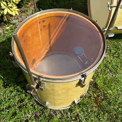 1940 Leedy 28/16/13 white marine pearl vintage drums image 6