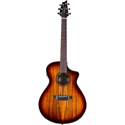Breedlove Pursuit Exotic S Concert Acoustic-Electric Guitar, Edgeburst Koa image 8