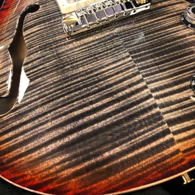 Paul Reed Smith PRS Hollowbody II Piezo 10 Top Charcoal Cherry Burst image 7