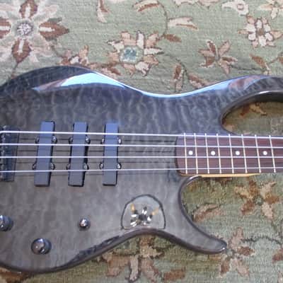 Peavey Millennium 4 BXP Bass Transparent Black. Modified With 3rd Pickup Added & Gibson G-3 Wiring. image 2