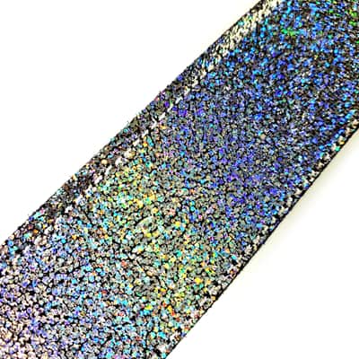 Sparkle Iridescent Premium Leather Ukulele Strap -Shimmer Leather Design Ukulele Strap -Handmade -Soft Leather Ukulele Strap -Button Strap image 2