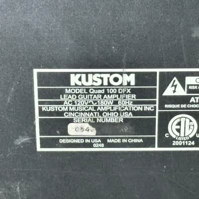Kustom Quad 100 DFX Guitar Combo image 9