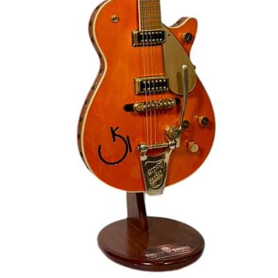 Gretsch Roundup 6121 2006 Orange w/ leather trim & upgraded TV Jones Filtertrons + Extra Bigsby Arm image 8