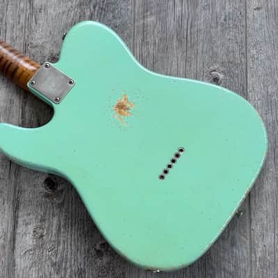 2022 Shabat Lion GB Aged Boutique Electric Guitar - Roasted Flame Maple Neck image 9