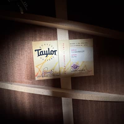 Taylor 317e Grand Pacific V-Class Bracing ES-2 Pickup - 2019 imagen 20