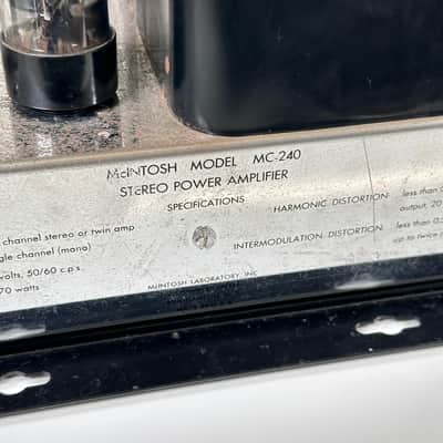 Vintage McIntosh MC240 Tube Power Amplifier image 11