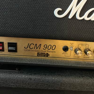 Marshall JCM 900 Model 4100 Hi Gain Dual Reverb 2-Channel 100-Watt Guitar Amp Head 1990 - 1999 - Black image 3