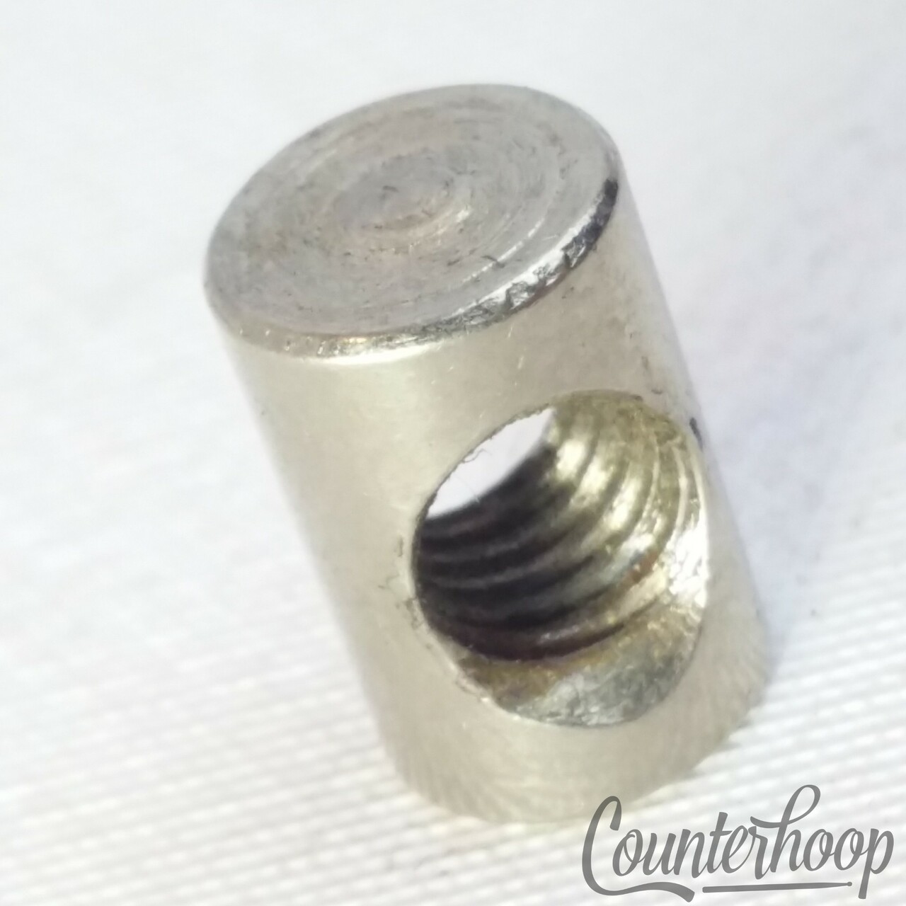 Ludwig WFL? Nickel Muffler Tensioner Rod Nut Cylindrical Threaded Vintage USA — main photograph