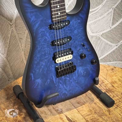Schecter USA Sunset Custom-II HSS 2024 - Ocean Blue Burst Satin image 3