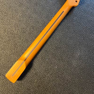 Guitar Neck Roasted Maple, 24 Inch Scale (short scale) Rosewood Fretboard image 3