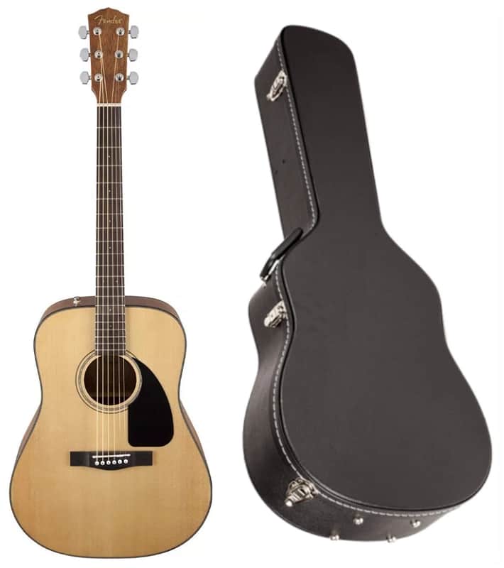 Fender CD-60 V3 Spruce Top Acoustic Dreadnought Guitar, Natural with Hard Case image 1