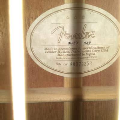 Fender BG29 NAT Acoustic/Electric Bass with Hard Case image 4