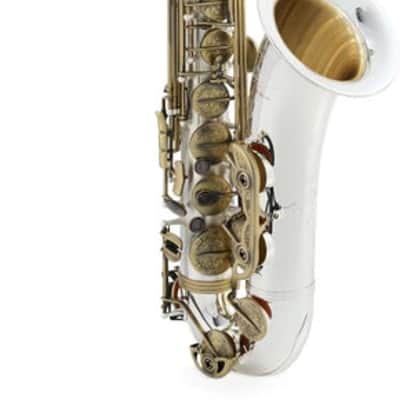 Growling Sax Roar Professional Tenor Saxophone - Dull Silver Body  Antiqued Keys And Key Guards  Silver-plated Bell and image 2