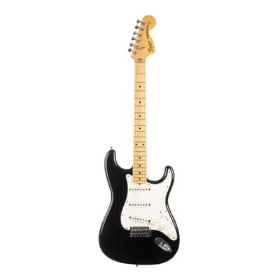 Used Squire Stratocaster Black MIJ Early 80s image 2