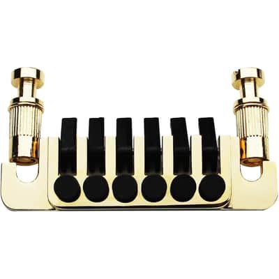 Guitar TP-6 Bridge Stop Bar - Vintage 70's Bridges Tailpiece with Studs and Inserts Replacement Compatible with LP Les Paul SG ES 6 String Electric Guitar(Golden) image 4