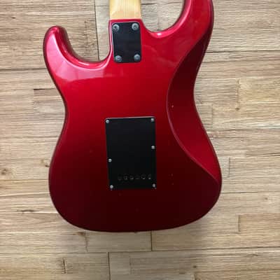 Series 10 by Bently  HSS Super Strat Guitar- 1980's -Candy Apple Red - 7lbs 8oz w/gig bag image 13