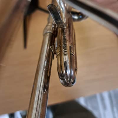 EARLY ELKHART BACH 236 C TRUMPET, 34XXX M BORE, CORPORATION BELL image 8