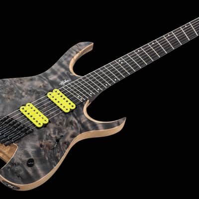 Mayones Hydra 7 Elite VF Custom Eye Poplar - Trans Black Raw image 2