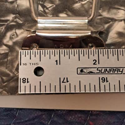 Allparts Trapeze TP-429 Tailpiece 80's-90's - 6 String Chrome Tailpiece - New Old Stock image 5