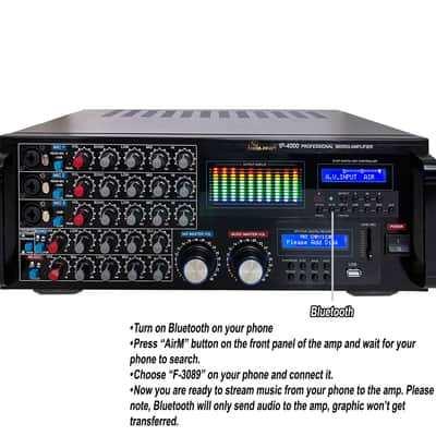 IDOLpro 3000W Superior Karaoke System With Dual 10" 2000W Speakers With Bass Booster and 3000W Bluetooth Mixing Amplifier image 3