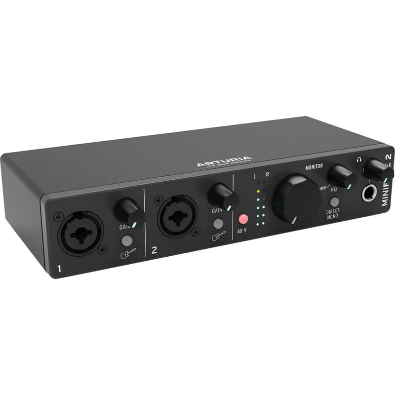 Arturia MiniFuse 2 Portable USB Type-C Audio/MIDI Interface (Black) image 1