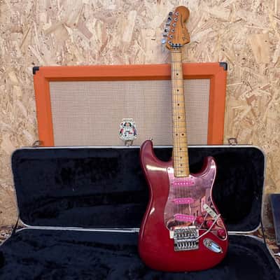 Vintage 1981 Fender Stratocaster USA Translucent Red Kahler Guitar OHSC 1970s image 4