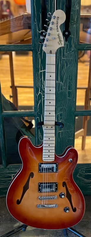 Squier Affinity Starcaster Deluxe HH Semi-Hollow Electric Guitar Sienna Sunburst image 1