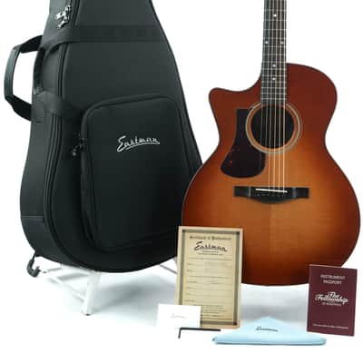 Eastman AC222LCE Deluxe Gold Burst Lefty image 3