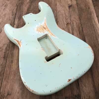 FRANCHIN Mercury guitar body Heavy Relic Aged Sonic Blue 100% Nitro Lacquer HSS Poplar Stratocaster-Strat-S-Style Made in Italy - Stock piece #23400826 image 2