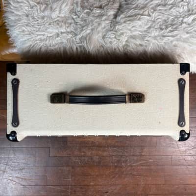1982 Marshall 4210 Anniversary Series Vintage White 50 Watt 1x12 2 Channel Made In England Tube Guitar Combo Amplifier W/ Footswitch! image 5