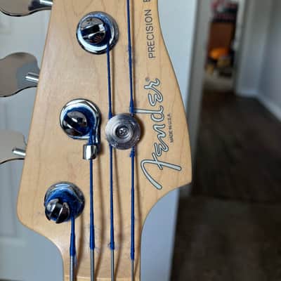 Fender American Series Precision Bass with Maple Fretboard 2002 - 2006 Chrome Red image 3