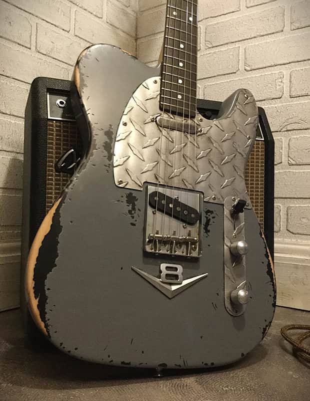 USA Relic Tele Style Electric Guitar Road Worn Grey by Nate's Relic Guitars image 1