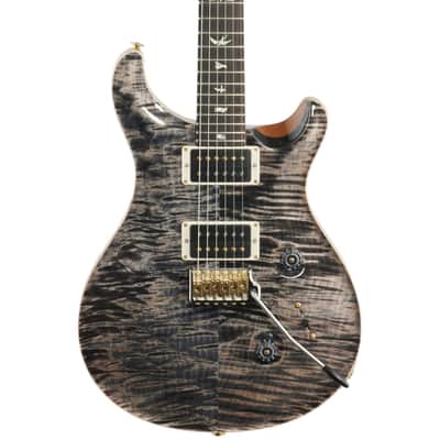 PRS Paul Reed Smith Custom 24 Pattern Thin 10 Top Electric Guitar (with Case), Charcoal Burst image 1