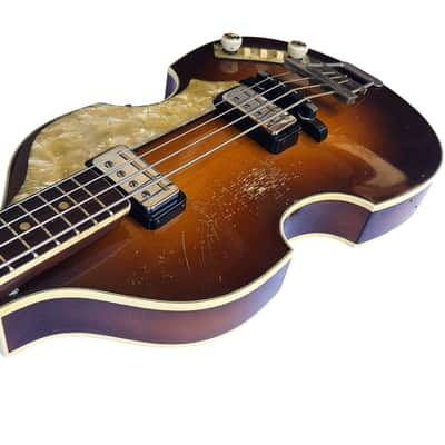 1964 Hofner 500/1 shortscale violin bass in Sunburst (Restauriert, Vintage, Hföern, Beatle) image 8