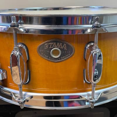 Tama Superstar Snare Drum 198? Amber stain image 1