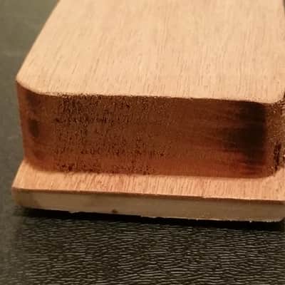 Mahogany Les Paul style bolt-on neck from GFS - binding, block inlays, angled headstock - never used image 7