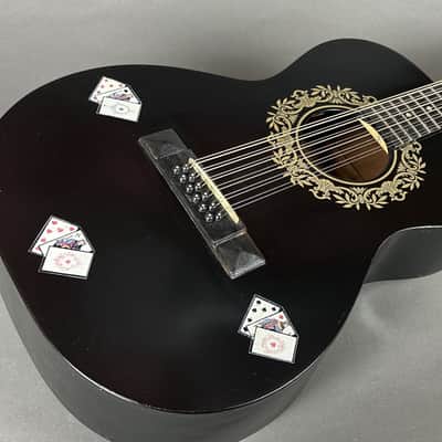 Custom Gambler 12-String Jumbo 2020 circa - Black Gambler image 5