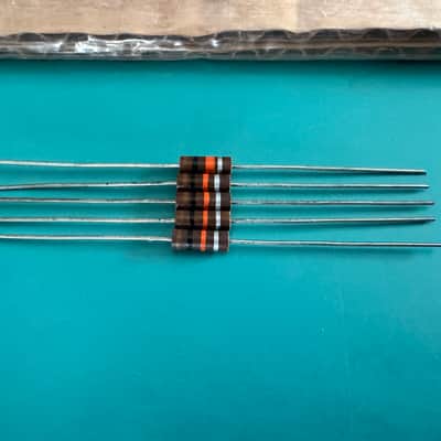 NOS 5x 10K 0.5W 1/2W 10% CARBON COMPOSITE COMP RESISTORS FOR TUBE AMP HIFI AMPLIFIER image 3